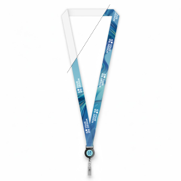 Polyester-Lanyard mit ausziehbarem Kartenhalter