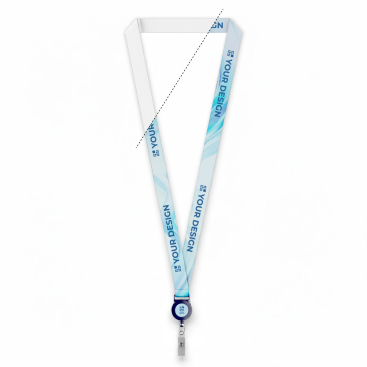Individuell gefertigtes Kartenhalter Lanyard aus RPET zur Sublimation