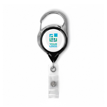 Runder Kartenhalter mit Karabiner und Clip, individuell gefertigt