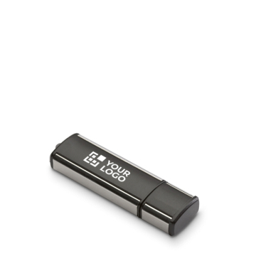Personalisierbarer USB Stick mit Kappe und Metallrahmen