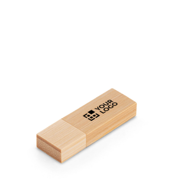 Personalisierbarer USB Stick aus Bambusholz mit Schutzkappe