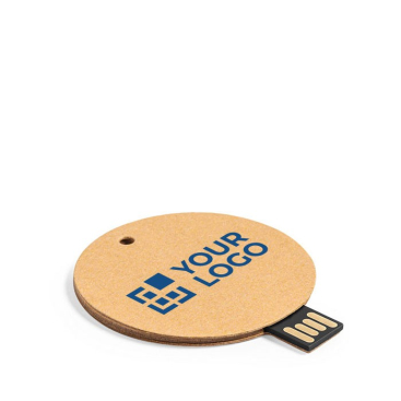 Personalisierbarer runder USB Stick aus recyceltem Karton