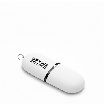 Personalisierbarer USB Stick aus Kunststoff in Kapselform