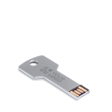 Personalisierbarer USB Stick aus Metall in Schlüsselform