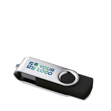 Günstiger drehbarer USB-Stick mit Metallclip in vielen Farben