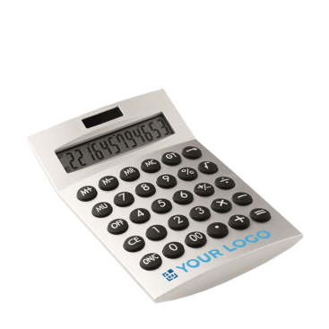12-stelliger silberner Dual-Taschenrechner als Merchandising
