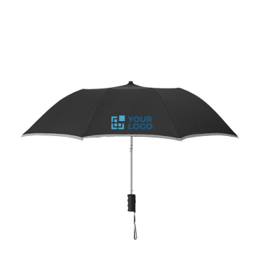 Faltbarer Regenschirm Werbeartikel 21'' Ansicht mit Druckbereich