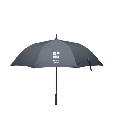 Eleganter sturmfester Regenschirm aus 190T Pongee mit Logo, Ø 116 cm