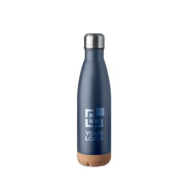 Auslaufsichere Stahlflasche mit Korkboden, 500 ml