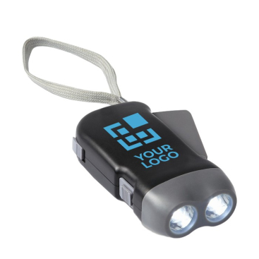 LED-Taschenlampe mit Dynamo-Betrieb als Werbegeschenk