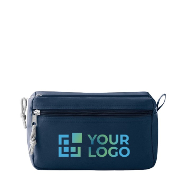 Kosmetiktasche aus Polyester mit Reißverschluss mit Logo