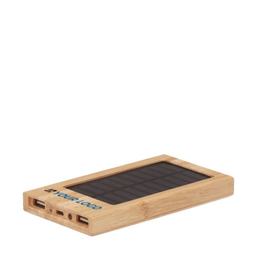 Powerbank aus Bambus mit Solarpanel 4000 mAh