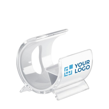 Smartphone-Halter aus transparentem Kunststoff mit Logo bedrucken