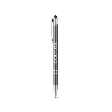 Touch Pen Kugelschreiber aus Aluminium mit blauer Tinte für Kunden