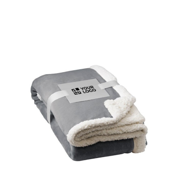 Wendbare Fleecedecke für das Sofa mit Logo bedruckt, 225 g/m²