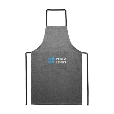 Schürze aus recycelter Baumwolle mit Vordertasche, 140 g/m²