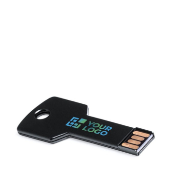 Bedruckter USB-Stick aus Metall in Schlüsselform mit 3.0-Anschluss