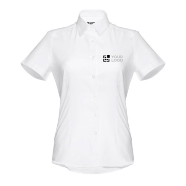 Damen-Oxford-Bluse aus Baumwolle, Polyester, 130 g/m², THC London WH