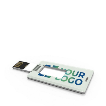 Kleine USB-Karte mit Logo in Vollfarbe bedrucken