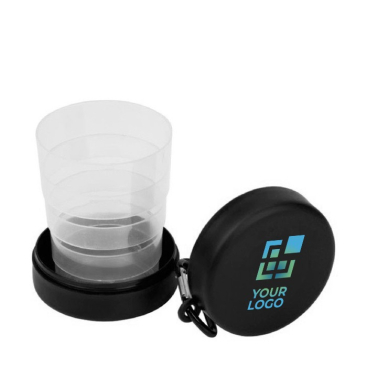 Pillendose mit faltbarem Becher und Schraubdeckel 220 ml
