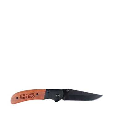 Klappbares Messer mit einer Klinge und Holzgriff für Angler