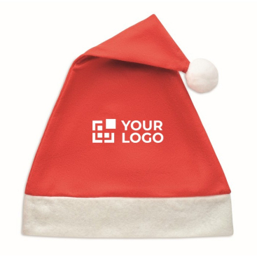 Klassische Weihnachtsmannmütze aus RPET mit Logo bedruckbar