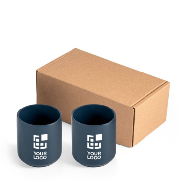 2er Set Keramiktassen mit matter Oberfläche 280 ml