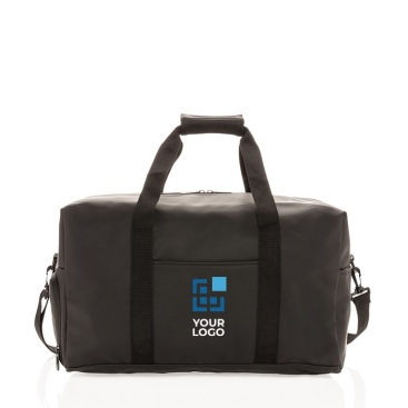 Reisetasche aus synthetischem Leder mit Außentasche