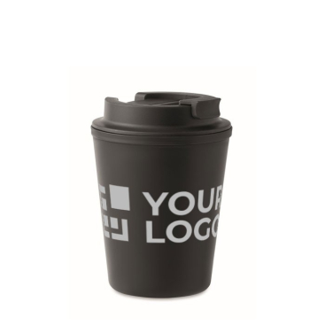Trinkbecher mit Aufdruck aus recyceltem Kunststoff mit Logo, 300 ml
