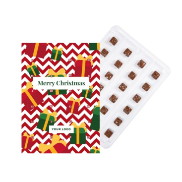 Adventskalender mit 24 Pralinen aus Milchschokolade