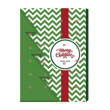 Adventskalender mit Weihnachtsschokolade