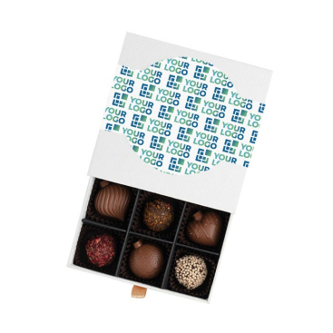 Pralinenschachtel in Form einer Weihnachtskugel oder dekoriert