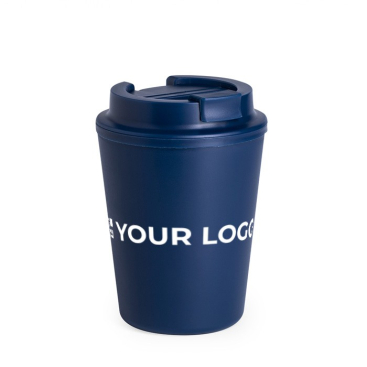 Doppelwandiger To Go Becher aus recyceltem Plastik, 300 ml