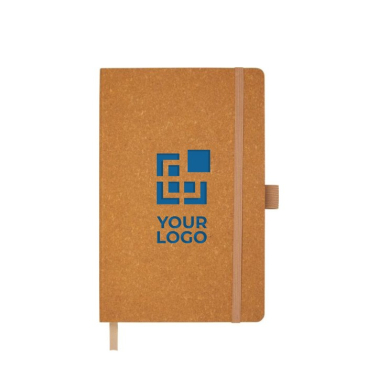 A5-Notizbuch aus recyceltem Leder mit Stifthalter, liniert