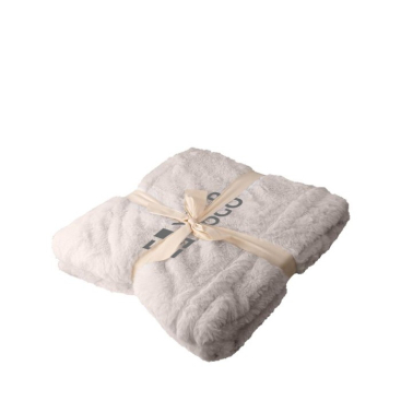 Weiche Polyesterdecke mit Felleffekt und dekorativer Schleife, 500 g/m²