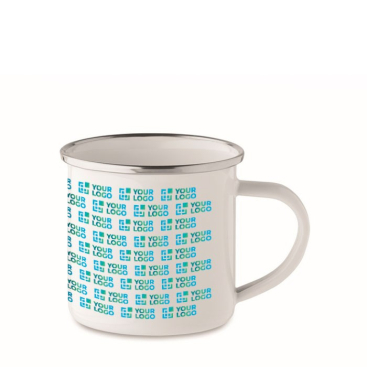 Emailletasse im Vintage-Look aus Metall für Sublimationsdruck, 200 ml