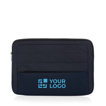 Laptop-Hülle au RPET mit Nähten und Vordertasche, 15,6''