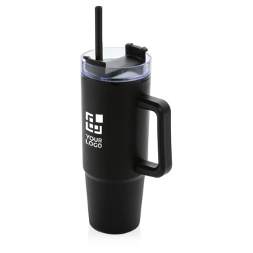 Thermobecher aus recyceltem Kunststoff mit 3-Positionen-Deckel, 750 ml