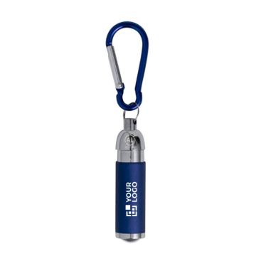 LED-Taschenlampe aus recyceltem Aluminium mit farbigem Karabiner