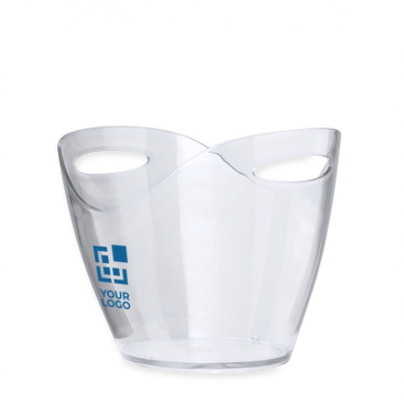 Transparenter Eiskübel aus Kunststoff mit doppeltem Griff, 8 L