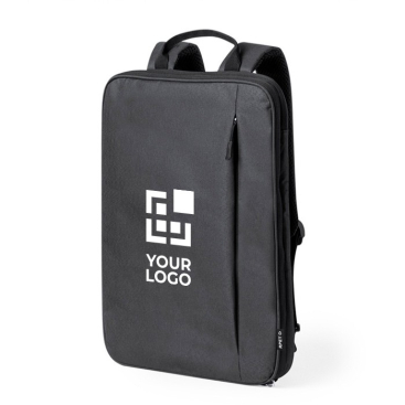 Ausziehbarer Laptop-Rucksack aus RPET und Trolleyhalter, 15''