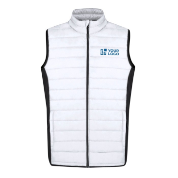 Softshell-Weste mit Polyester und schwarzem Detail an Seite