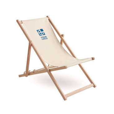 Verstellbarer Holz Liegestuhl für Strand und Garten