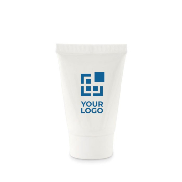 Sonnencreme für den Sommerurlaub in der Tube mit Logo, SPF25