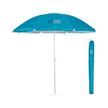 Klassischer Sonnenschirm aus Polyester als Werbemittel