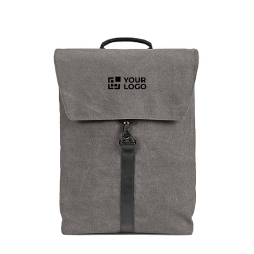 Rucksack aus recycelter Baumwolle mit Kunstlederdetails, 25 l