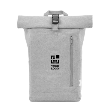 Rolltop-Rucksack aus recyceltem Canvas mit verstärktem Boden und Vordertasche, 16 l