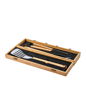 Grillset im Bambuskasten mit Grillbesteck