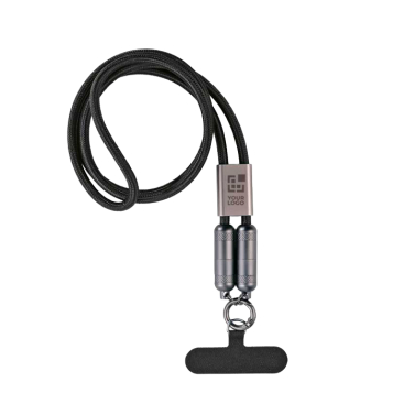 Verstellbares Handyband mit integriertem USB-C-Ladekabel, 60 W