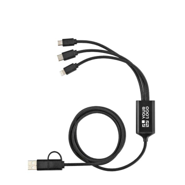 Geflochtenes 5-in-1-Ladekabel mit mehreren Anschlüssen, 10 W